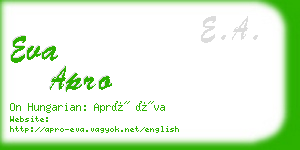 eva apro business card
